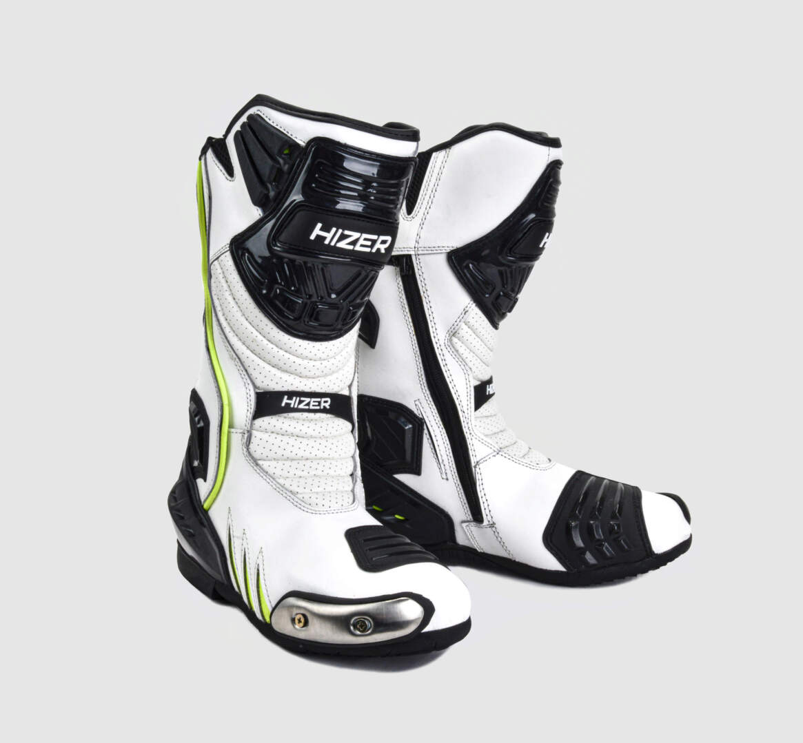 Мотоботы HIZER AT-6002 b/w/neon-green (р. 47) Мотоботы HIZER AT-6002 b/w/neon-green (р. 47)