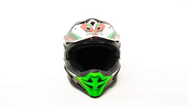 Шлем мото кроссовый HIZER J6803 #6 (S) BLACK/BLUE/GREEN