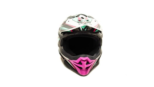 Шлем мото кроссовый HIZER J6803 #5 (S) BLACK/NEON FUCHSIA