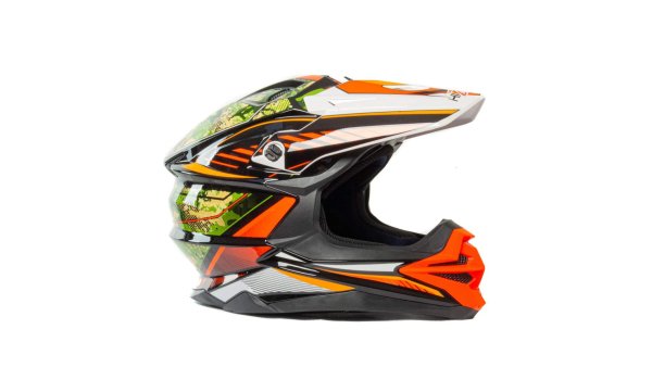 Шлем мото кроссовый HIZER J6803 #6 (XL) BLACK/ORANGE