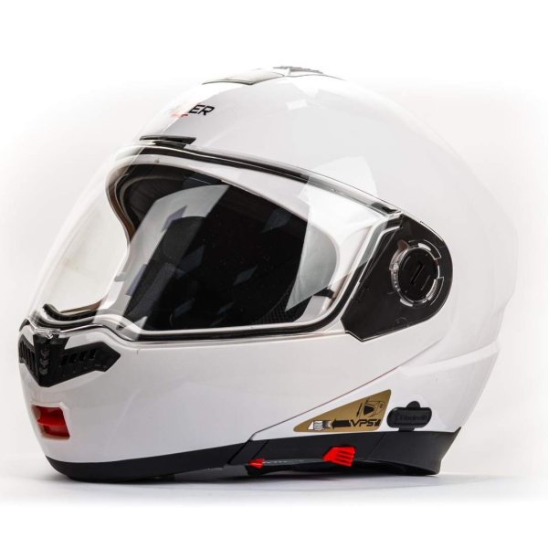 Шлем мото модуляр HIZER 623 (M) white (2 визора)